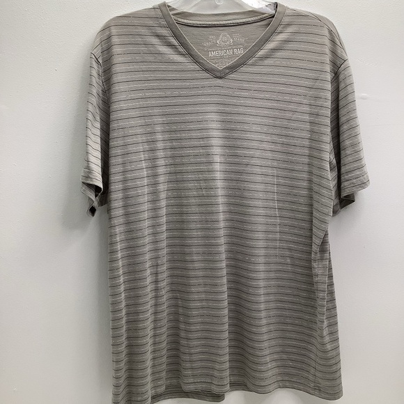 American Rag Striped V-Neck Tee (Preowned) - Picture 1 of 3